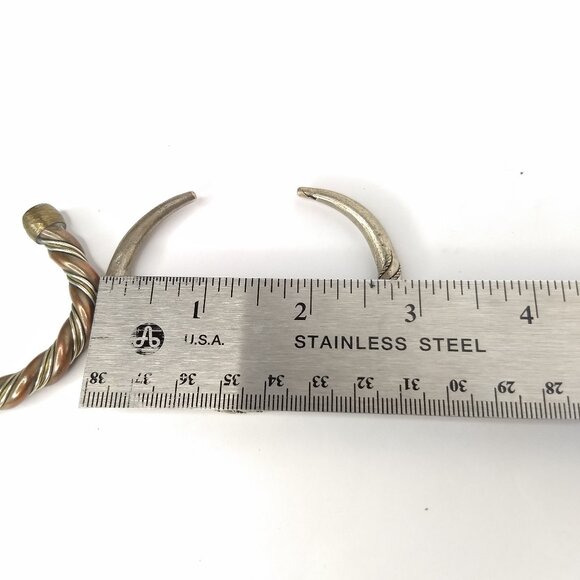 Metal Twist Cuff Bracelets Silver Bronze Classic Unisex Minimalist Set 2 Modern - Picture 3 of 7